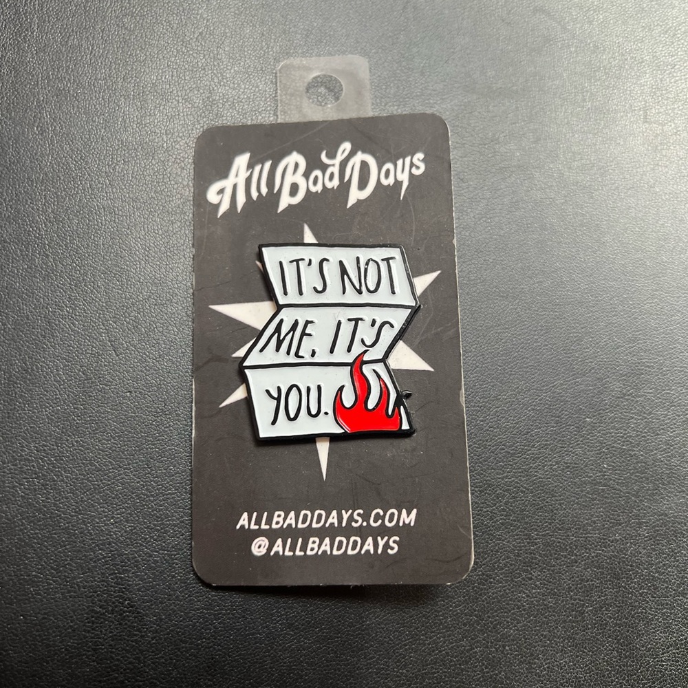 RARE Burn notice metal enamel pin